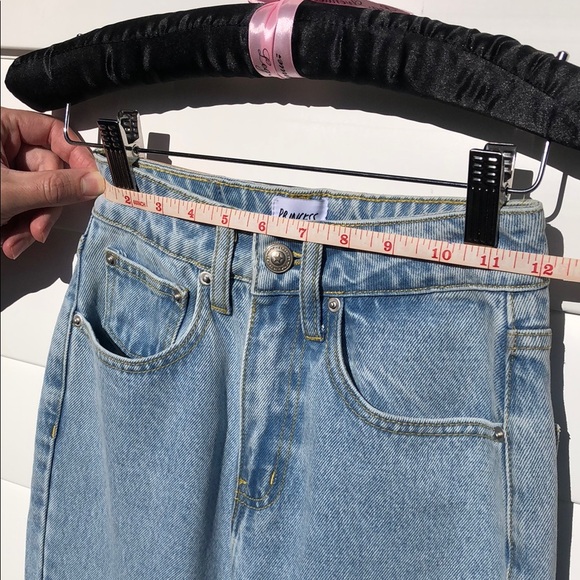 Princess Polly Blue High Rise Jeans with Classic Stitching NWT - Picture 5 of 13